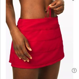 LuluLemon MR Pace Rival Skirt in Dark Red